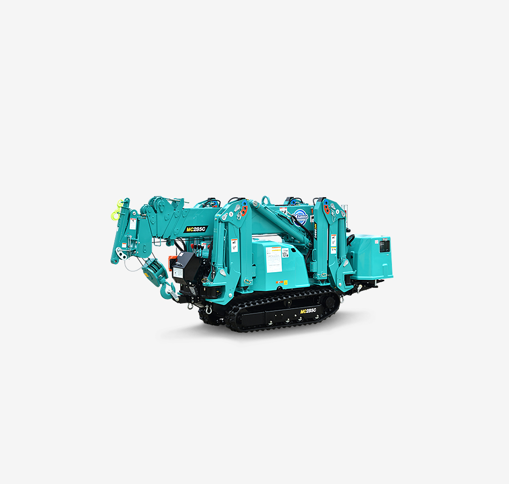 Мини кран-паук Maeda MC285-3 в сложенном положении